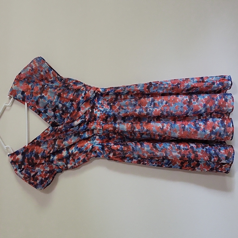 Marc New York Floral Watercolor Faux Wrap Dress